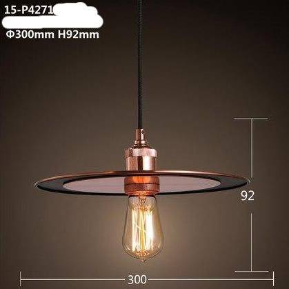 Suspension design LED avec disque en métal style Industriel - vue 5 sur 6