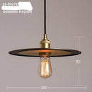 Suspension design LED avec disque en métal style Industriel