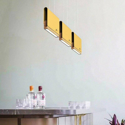 Suspension design LED avec abat-jour plat en métal coloré Art - vue 4 sur 16
