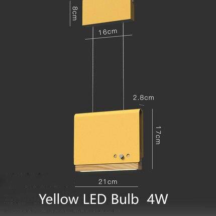 Suspension design LED avec abat-jour plat en métal coloré Art - vue 5 sur 16