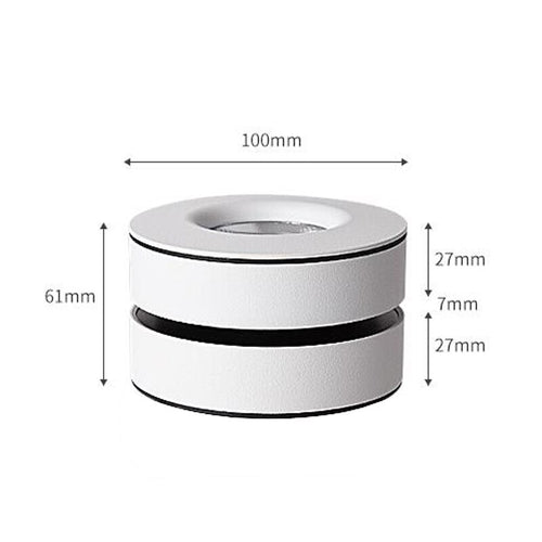Spot moderne LED ronde et rotatif à 355° Manuel - vue 6 sur 5