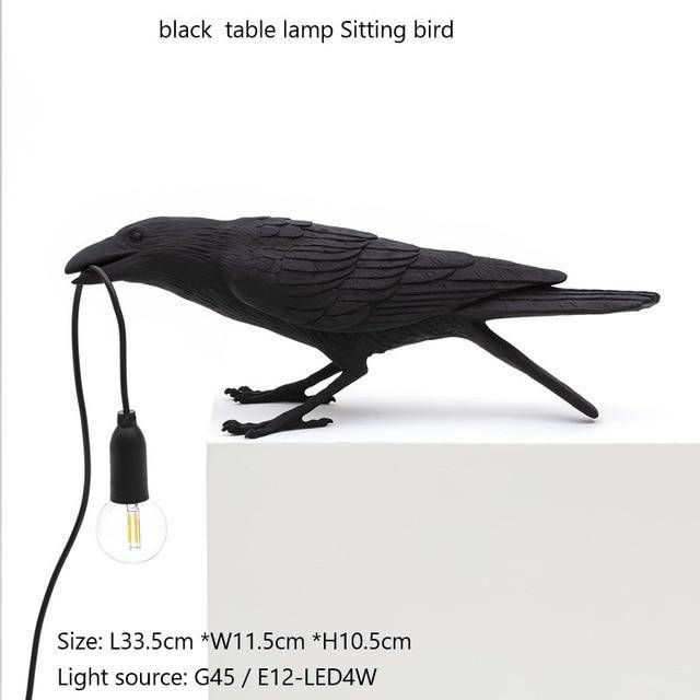 Applique murale LED avec oiseau qui tient une lampe dans son bec - vue 10 sur 10
