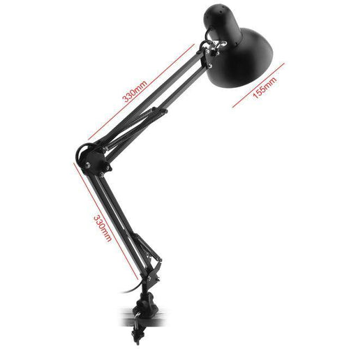 Lampe de bureau LED à pince à bras articulé noir - vue 5 sur 7