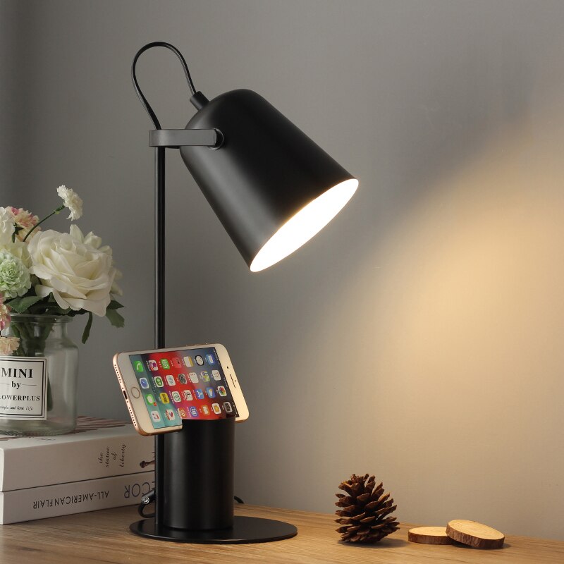 Lampe à poser LED avec porte-stylos incorporé coloré Ninal