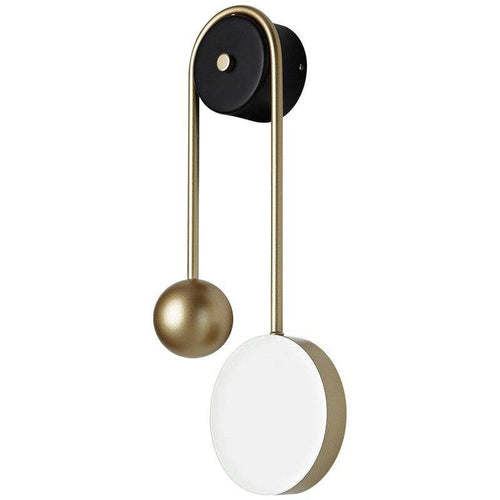 Applique murale design à LED avec boule dorée et disque lumineux - vue 5 sur 5