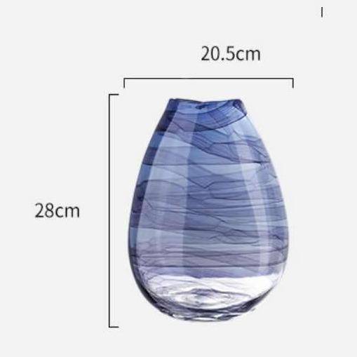 Vase design en verre violet style abstrait - vue 5 sur 5