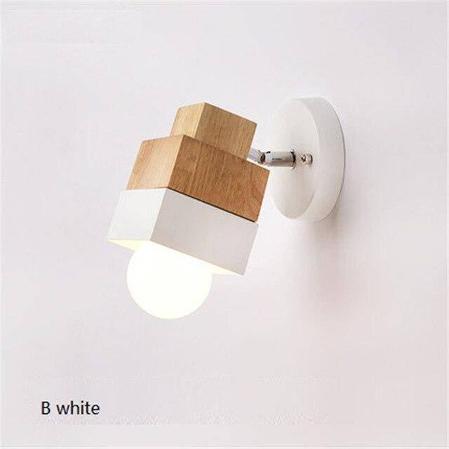Applique murale LED en bois Creative (cube ou cylindre) - vue 4 sur 7