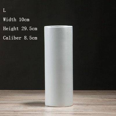 Vase en céramique design en cylindre style minimaliste - vue 8 sur 11
