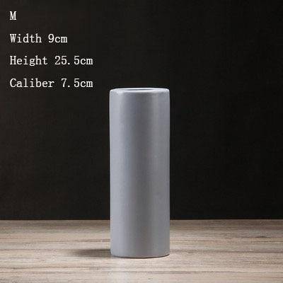 Vase en céramique design en cylindre style minimaliste - vue 11 sur 11