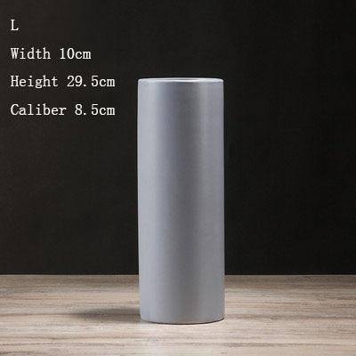 Vase en céramique design en cylindre style minimaliste - vue 7 sur 11