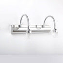 Applique murale LED pour miroir et salle de bain avec lampe dirigeable en verre