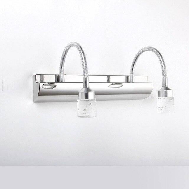 Applique murale LED pour miroir et salle de bain avec lampe dirigeable en verre - vue 4 sur 6
