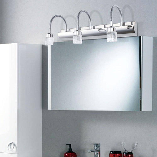 Applique murale LED pour miroir et salle de bain avec lampe dirigeable en verre - vue 2 sur 6