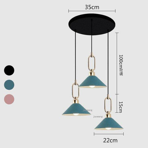Suspension design LED conique moderne Many - vue 7 sur 12
