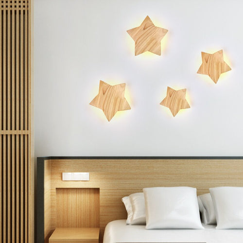 Applique murale pour enfant forme d'étoile en bois Stary - vue 4 sur 6