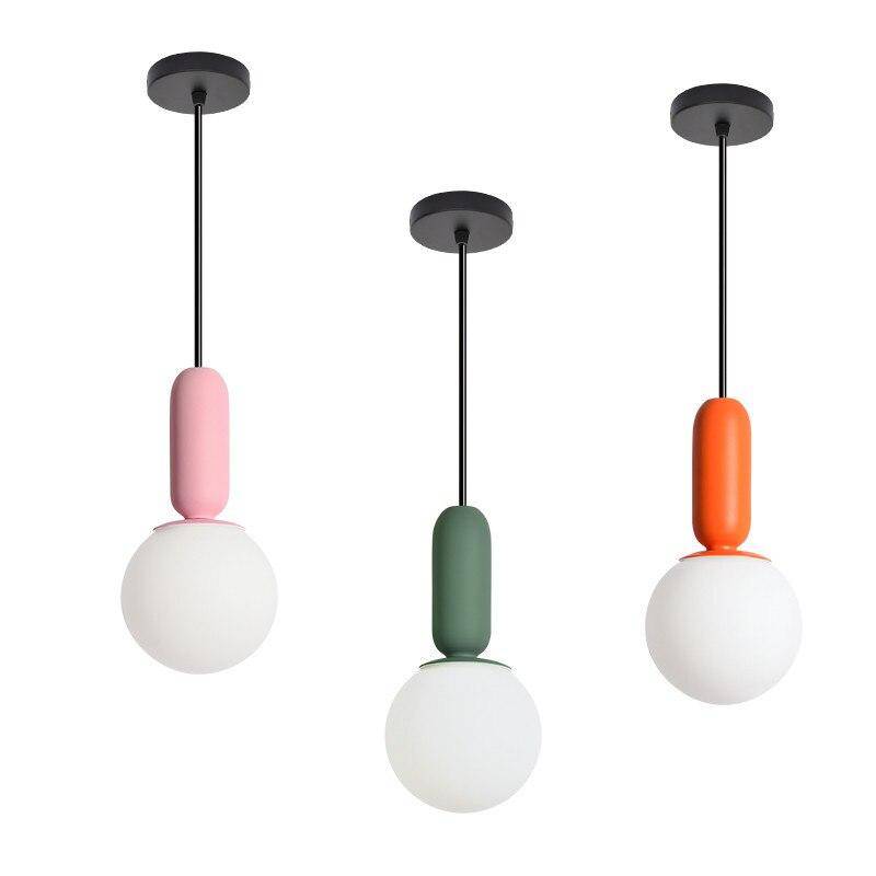 Suspension design moderne tube arrondis de couleur - vue 4 sur 10