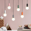 Suspension design moderne tube arrondis de couleur