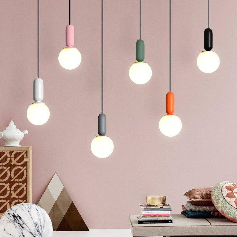 Suspension design moderne tube arrondis de couleur - vue 2 sur 10