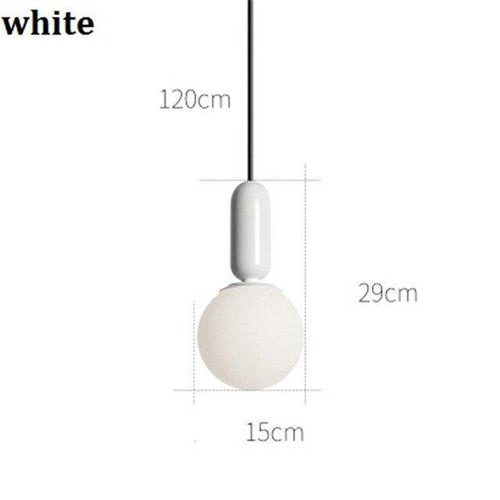Suspension design moderne tube arrondis de couleur - vue 9 sur 10