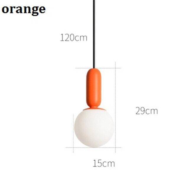 Suspension design moderne tube arrondis de couleur - vue 7 sur 10
