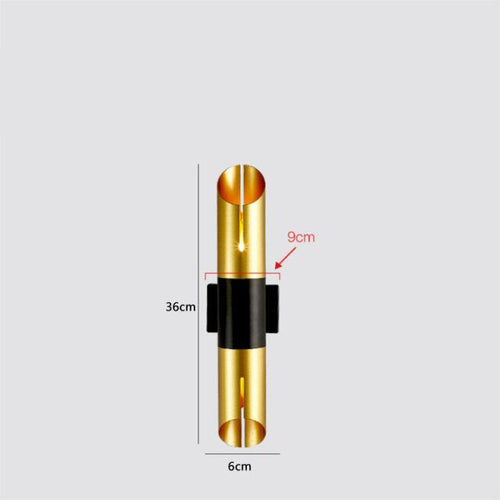 Applique murale à LED cylindrique doré Vera - vue 8 sur 8