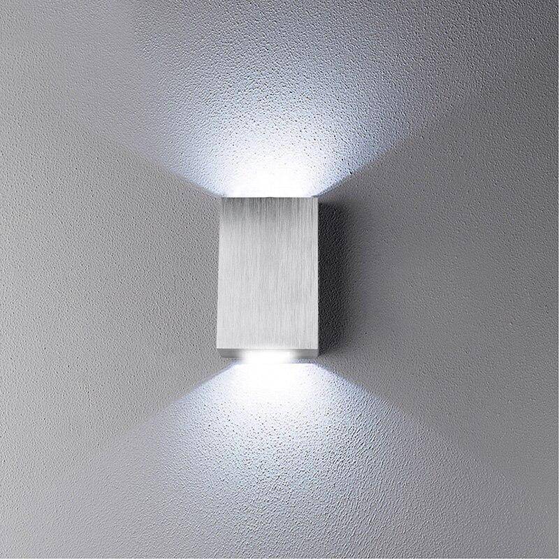 Applique chromé rectangulaire avec LED haut et bas - vue 2 sur 5