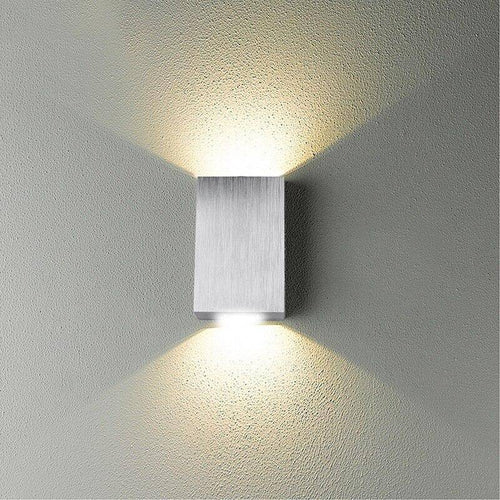 Applique chromé rectangulaire avec LED haut et bas - vue 4 sur 5
