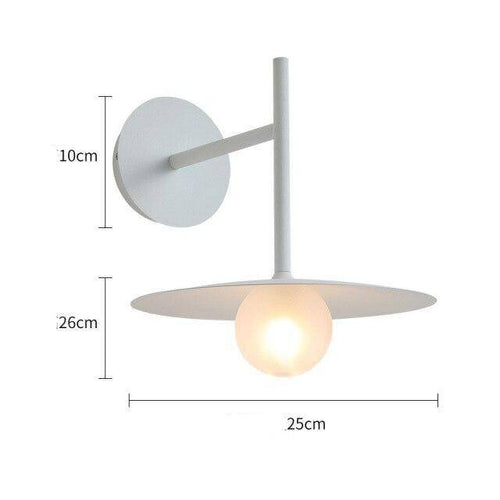 Applique murale design à LED en métal avec abat-jour et boule verre Loft - vue 7 sur 7