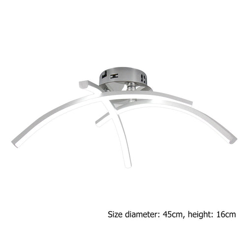 Plafonnier design LED avec 3 barres courbées en métal Teylor - vue 8 sur 8