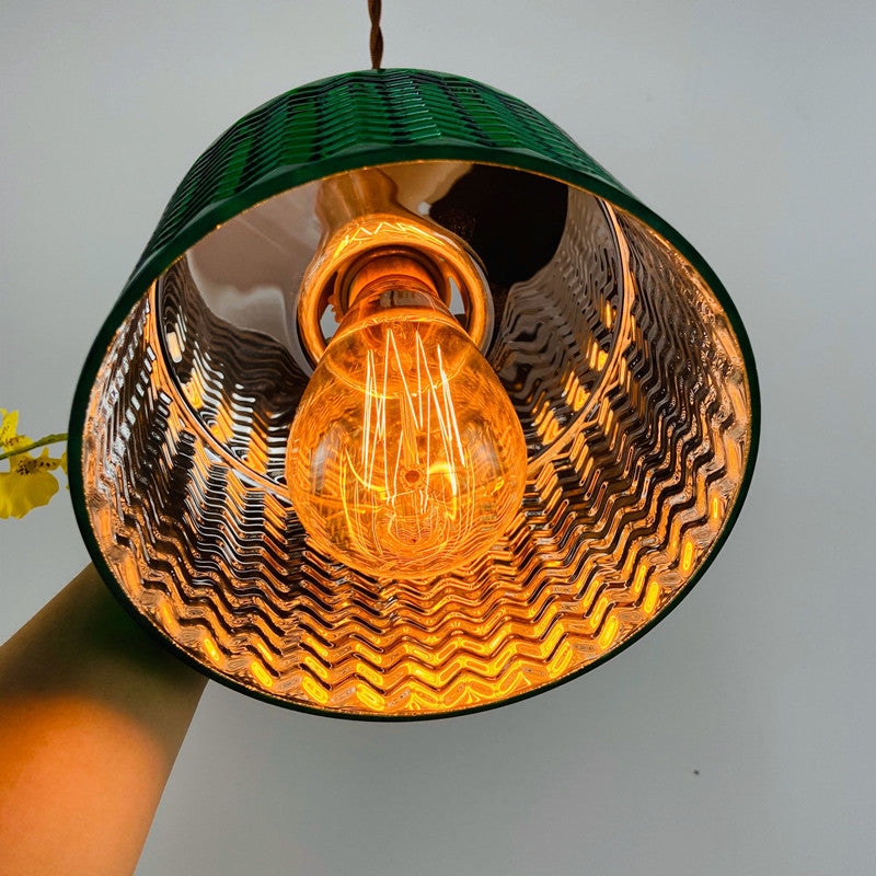 Suspension LED biforme vert et doré Dena - vue 11 sur 13