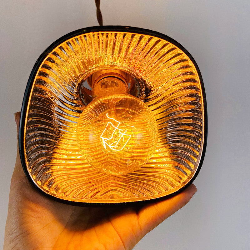 Suspension LED biforme vert et doré Dena - vue 10 sur 13