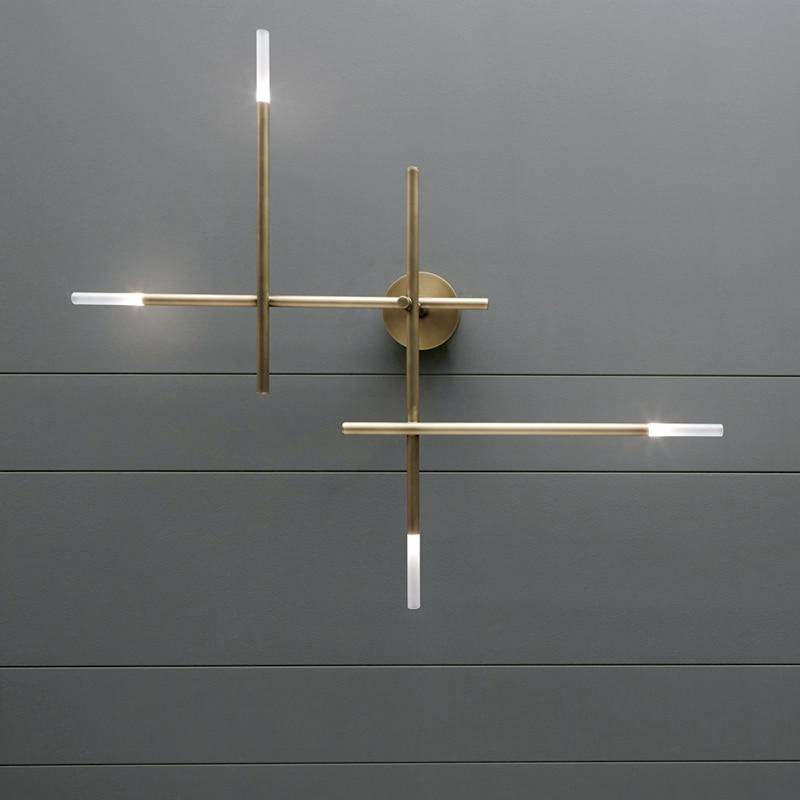 Applique murale moderne LED en métal avec tube luxury - vue 4 sur 6