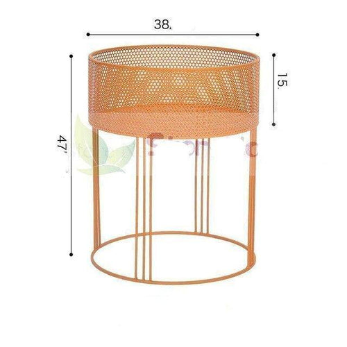 Piédestal sur pied haut design en métal coloré Creative - vue 7 sur 18