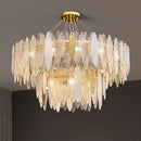 Lustre moderne avec lames en verre luxury Valentina