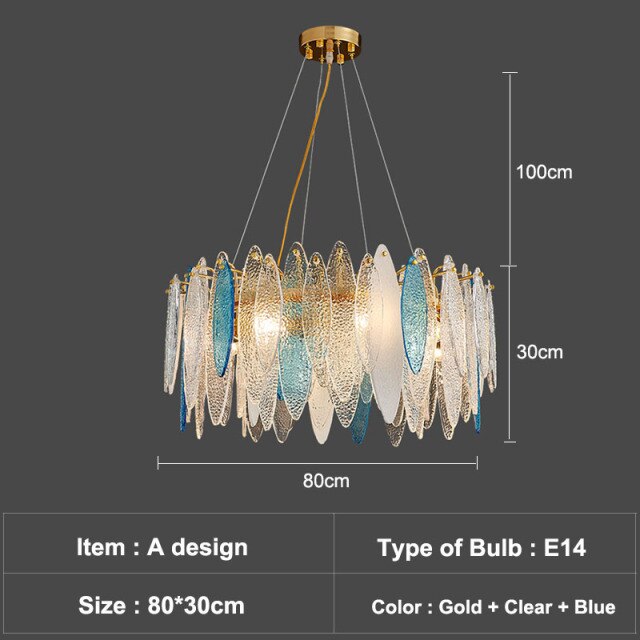 Lustre moderne avec lames en verre luxury Valentina - vue 8 sur 34