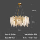 Lustre moderne avec lames en verre luxury Valentina