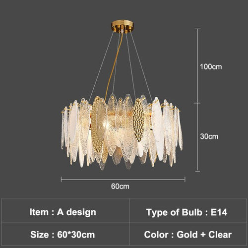 Lustre moderne avec lames en verre luxury Valentina - vue 28 sur 34
