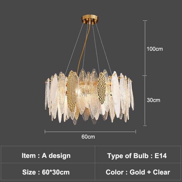 Lustre moderne avec lames en verre luxury Valentina - vue 27 sur 34