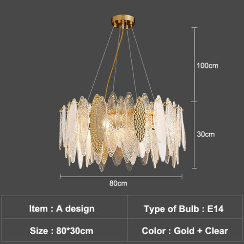 Lustre moderne avec lames en verre luxury Valentina - vue 30 sur 34
