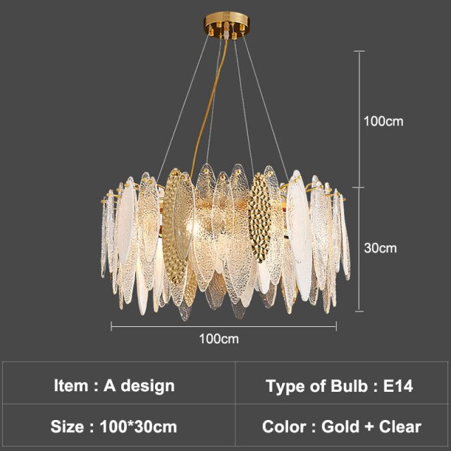 Lustre moderne avec lames en verre luxury Valentina - vue 15 sur 34