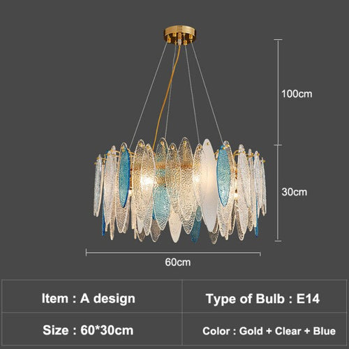 Lustre moderne avec lames en verre luxury Valentina - vue 23 sur 34