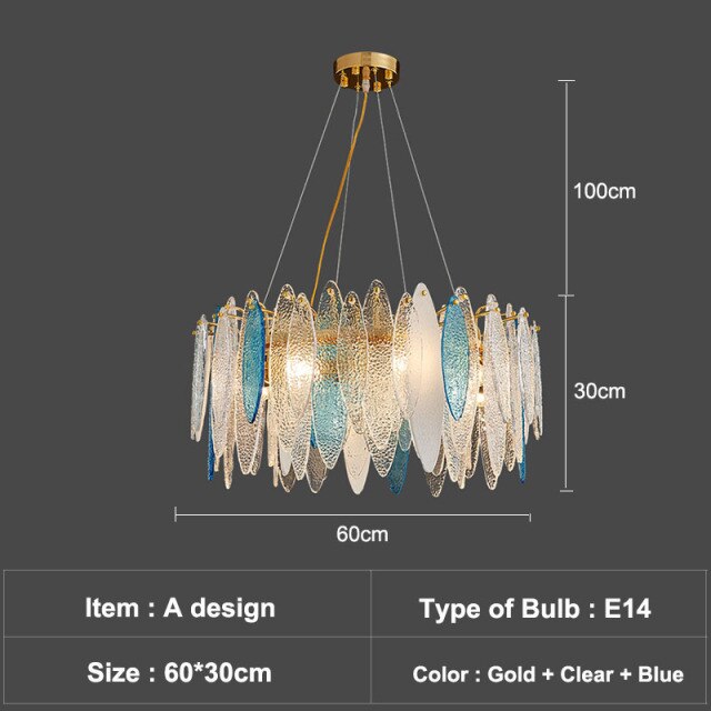 Lustre moderne avec lames en verre luxury Valentina - vue 22 sur 34