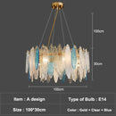 Lustre moderne avec lames en verre luxury Valentina
