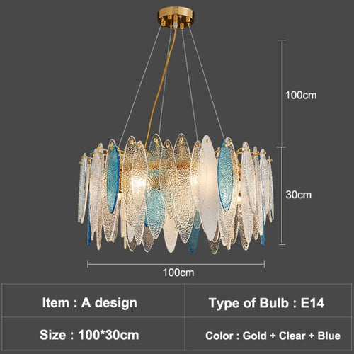 Lustre moderne avec lames en verre luxury Valentina - vue 21 sur 34
