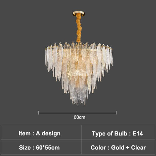 Lustre moderne avec lames en verre luxury Valentina - vue 24 sur 34
