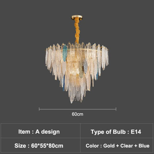 Lustre moderne avec lames en verre luxury Valentina - vue 19 sur 34