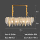 Lustre moderne avec lames en verre luxury Valentina