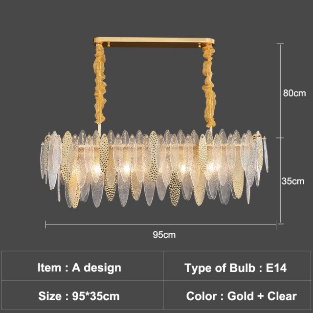 Lustre moderne avec lames en verre luxury Valentina - vue 11 sur 34