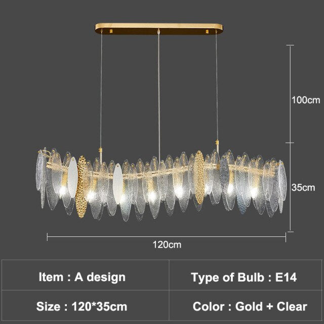 Lustre moderne avec lames en verre luxury Valentina - vue 16 sur 34