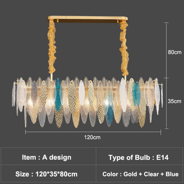 Lustre moderne avec lames en verre luxury Valentina - vue 12 sur 34